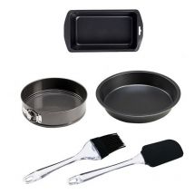 Set di cottura con 3 stampi, spatola e pennello