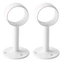 1 1/4 "Support de Tringle à Rideau de Salle de Bain, Support de Montage au Plafond de Tringle à Rideau, Fente de Support d'extrémité de Tringle de