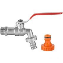 1/2' Jardin Robinet Eau Levier Soupape Noisette Connexion