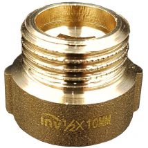 Invena - 10mm long - 1/2' bsp (15mm) Pipe Thread Extension Female x Male Cast Iron Brass