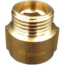 Invena - 15mm de long 1/2' (15mm) Tuyau Enfilez Extension Femme Homme x Fonte Laiton