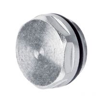 1/2" Radiateur Effacement Prise Courant Bouchon Laiton Nickelé