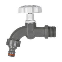 Idmar - 1/2' x 3/4' bsp Plastic Outdoor Garden Watering Tap Valve With Hose Connector