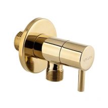 Valvex - 1/2 x 3/8 Inch Gold Angled Water Isolating Valve Basin Sink