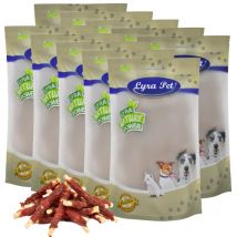 10 kg Lyra Pet Kaurollen mit Entenbruststreifen