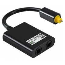 Moonstars - tonchean Câble et adaptateur pour vidéosurveillance,1 a 2 Adaptateur Audio Separateur De Cable Optique Numerique Adaptateur Audio a Fibre