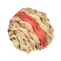 1 Balle d'osier rouge avec clochette ø 6 cm jeux pour rongeur - Flamingo