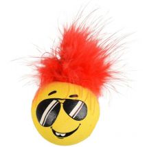 1 Balle Holly avec plume ø 4.2 cm couleur aléatoire jouet pour chat. - Flamingo