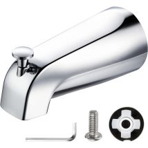 Houhence - 1 bec de baignoire à enfiler avec inverseur, robinet de baignoire de salle de bain, convient aux tubes d'eau en cuivre de 1/2' (diamètre