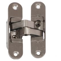 1 Bisagra Invisible - Aluminio 3D. Color acero inoxidable satinado. bien