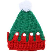 1 bonnet tricoté de Noël en laine pour les vacances d'hiver (pour les enfants)