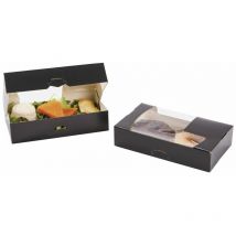 Boîte carton noire avec fenêtre 18 x 12 x 5cm - colis 50 boites