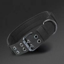 1 collier tactique en nylon pour chien de grande et moyenne taille, taille réglable, laisse pour chien
