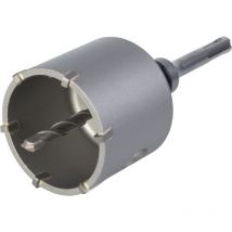 Wolfcraft - sierra de corona de sondeo con adaptador vástago SDS-plus, resistente a golpes y choques durante el taladrado, profundidad de corte: 46