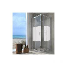 Dhimp - Côté douche d'angle en verre sérigraphié - Essential
