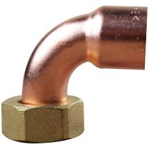 Coude écrou prisonnier 3/4(20/27) - Tube Cuivre Ø22