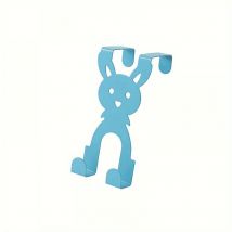 1 crochet de porte en forme de lapin de dessin animé, crochet décoratif en fer sans clou, style contemporain, en métal multicolore, largeur 4,6 cm,