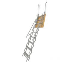 Matisère - Echelle de meunier accordéon pour mezzanine grise - 2 main courantes - PALCO/A/G/2M