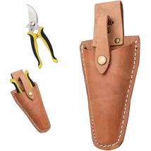 1 Etui Für Gartenscheren, Leder, Braun, Werkzeugschutz, Gartenarbeit