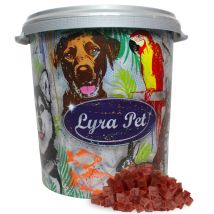 Lyra Pet - 5 kg de cubes de magret de canard dans un bac de 30 l