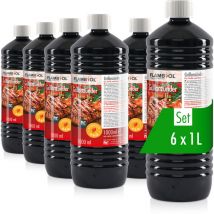 6x 1 l Flambiol Grillanzünder flüssig