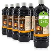 15x 1 l Flambiol Lampenöl Hochrein Kristallklar