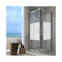 Dhimp - 1 lato per doccia angolare cristallo serigrafato linea essential cm 98-100 / Apertura cm 39