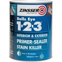 Zinsser - Bulls Eye 1-2-3 - Primer-sealer - Stain Killer - 5 Litre - White