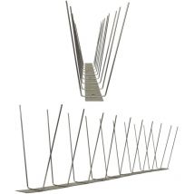 Pestsystems - 1 Meter (2 x 0,5m) Taubenspikes 2-reihig auf V2A-Standard - hochwertige Lösung für Vogelabwehr Taubenabwehr Edelstahl Spikes