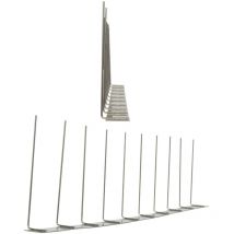 Pestsystems - 1 metro Dissuasori di picchi anti-piccione V2A-Titan con base di acciaio inossidabile -1-striscia di Picchi antipiccione la soluzione