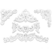 1 Ornement - PU stucco, résistant aux chocs et dur - Décoration Grand Décor - grand choix: W832