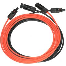 Decdeal - 1 Paar 10awg Solarpanel-verlängerungskabel Mit Buchse Und Stecker, Schwarz Und Rot, 10 Fuß