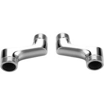 1 Paar Duscharmaturen Mit Winkelstück, Messing-winkel-reduzierstück, Verstellbarer Schwenkarm, Wandarmatur Mit Winkelstück, 1/2"- Und 3/4"-versatz, 