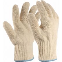 Osuper - 1 Paar robuste, große, hitzebeständige Ofenhandschuhe mit Fingern, hitzebeständige, dick gestrickte Baumwollhandschuhe für