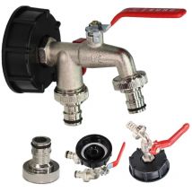 1 Packung Metallhahn 1/2" X 3/4" (16 Mm) Mit S60-grobgewinde, Ibc-tankdeckeladapter, Gartenhahn