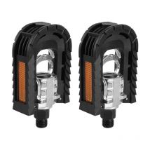 1 paio di pedali per bici pieghevoli in lega di alluminio per bici da strada, pedali con piattaforma in metallo, bici pieghevoli con riflettori per