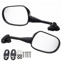 Mohoo - 1 Pair Black Motorcycle Back Side Rear View Mirrors For honda CBR250R CBR300R CBR500R CBR600RR CBR1000RR