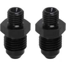 Jeffergarden 1 paire adaptateur de raccord de refroidisseur d'huile AN4 à M8 noir raccord de tuyau de refroidisseur universel pour voiture