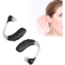 Debuns - 1 paire d'aides auditives, appareil médical ergonomique rechargeable en silicone abs, noir