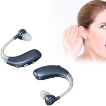 1 paire d'aides auditives son écoute abs silicone rechargeable ergonomique appareil médical bleu,DUBUNS