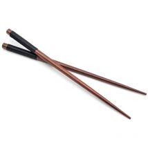 1 Paire de baguettes - Chopsticks en bois, design anti-glissemen tsombre, marron - Vhbw