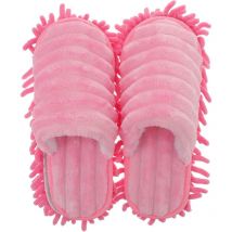 Linghhang - 1 paire de chaussons unisexes pour le nettoyage du sol et la poussière - Taille s 35-37 (rose)