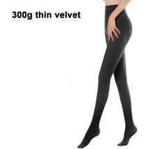 Yzmrbdqc - 1 paire de faux collants polaires translucides et chauds pour femmes, pantalons doublés en polaire, collants d'automne et d'hiver, jambes