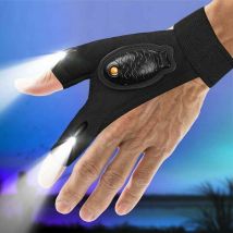 1 paire de gants de lampe de poche étanches à led pour hommes - Cadeau pour papa, grand-père, gants rechargeables, doigts, gadgets sympas, outils,