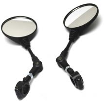 1 paire de guidon universel en alliage d'aluminium pour moto et scooter, pliable, forme ronde, base de rétroviseur latéral, accessoires modifiés pour