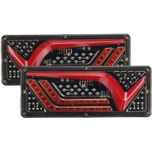 Drillpro - paire de feux arrière 67 led indicateur d'arrêt de frein dynamique fonction camion remorque lbtn