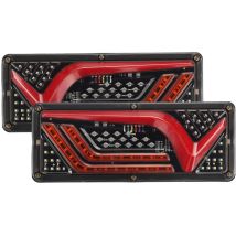 Feu Arrière Remorque 67 Led 24v – Étanche Et Résistant Aux Chocs – Dimensions 32,5x13x1,7cm – Fonction Stop, Clignotant, Recul – Maerex