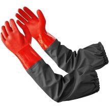 1 Paire Gants Imperméables Homme Femme Longs Gants de Ménage en Caoutchouc Antidérapants Gants de Nettoyage Réutilisables Épaissi Gants de Bassin