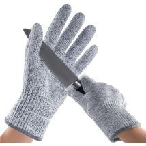 1 Paires Gants Anti Coupure de Niveau 5, Matériau de Qualité Alimentaire, Gant de Travail Cuisine, Écaillage des Huîtres, Filet de Poisson, Découpe