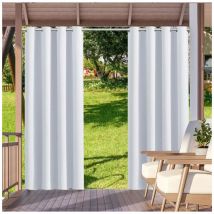 1 Panneau Rideau Extérieur Et Intérieur Bloquant Le Soleil Rideaux à Œillets D'Intimité Pour Pergola Porche Pavillon Jardin Pelouse Couloir,